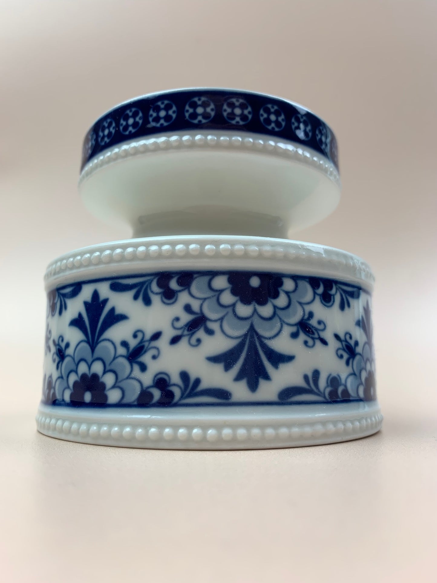 Small Vintage Blue and White Porcelain Vase