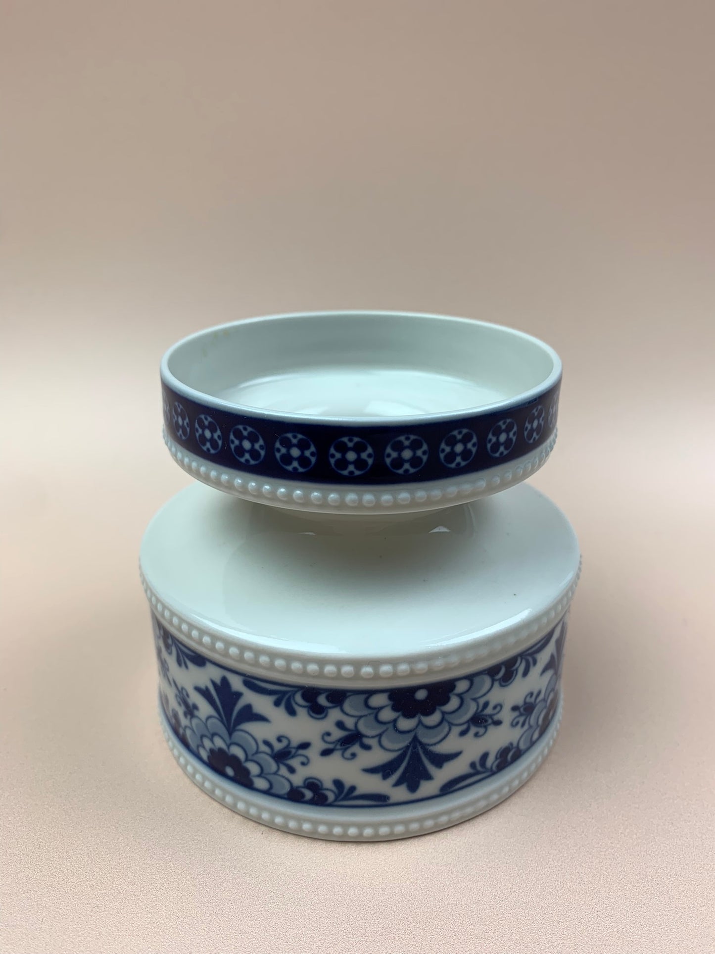 Small Vintage Blue and White Porcelain Vase