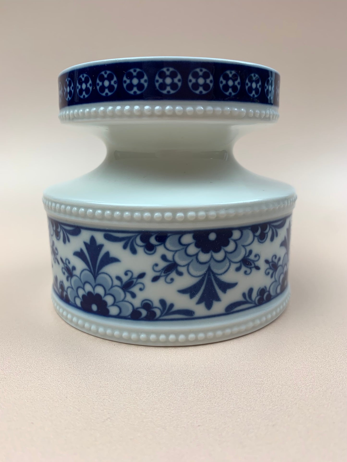 Small Vintage Blue and White Porcelain Vase