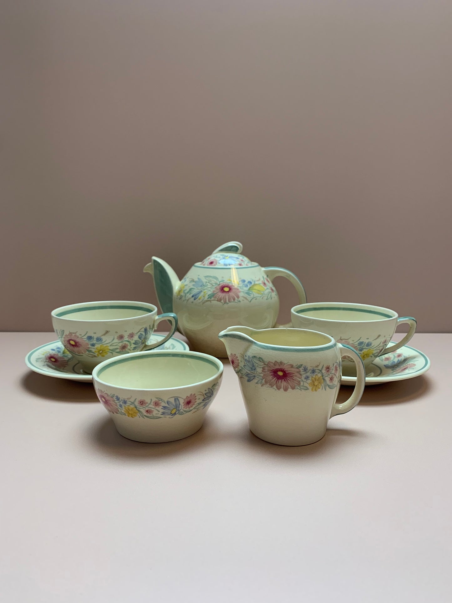 Vintage Susie Cooper Floral Early Morning Tea Set