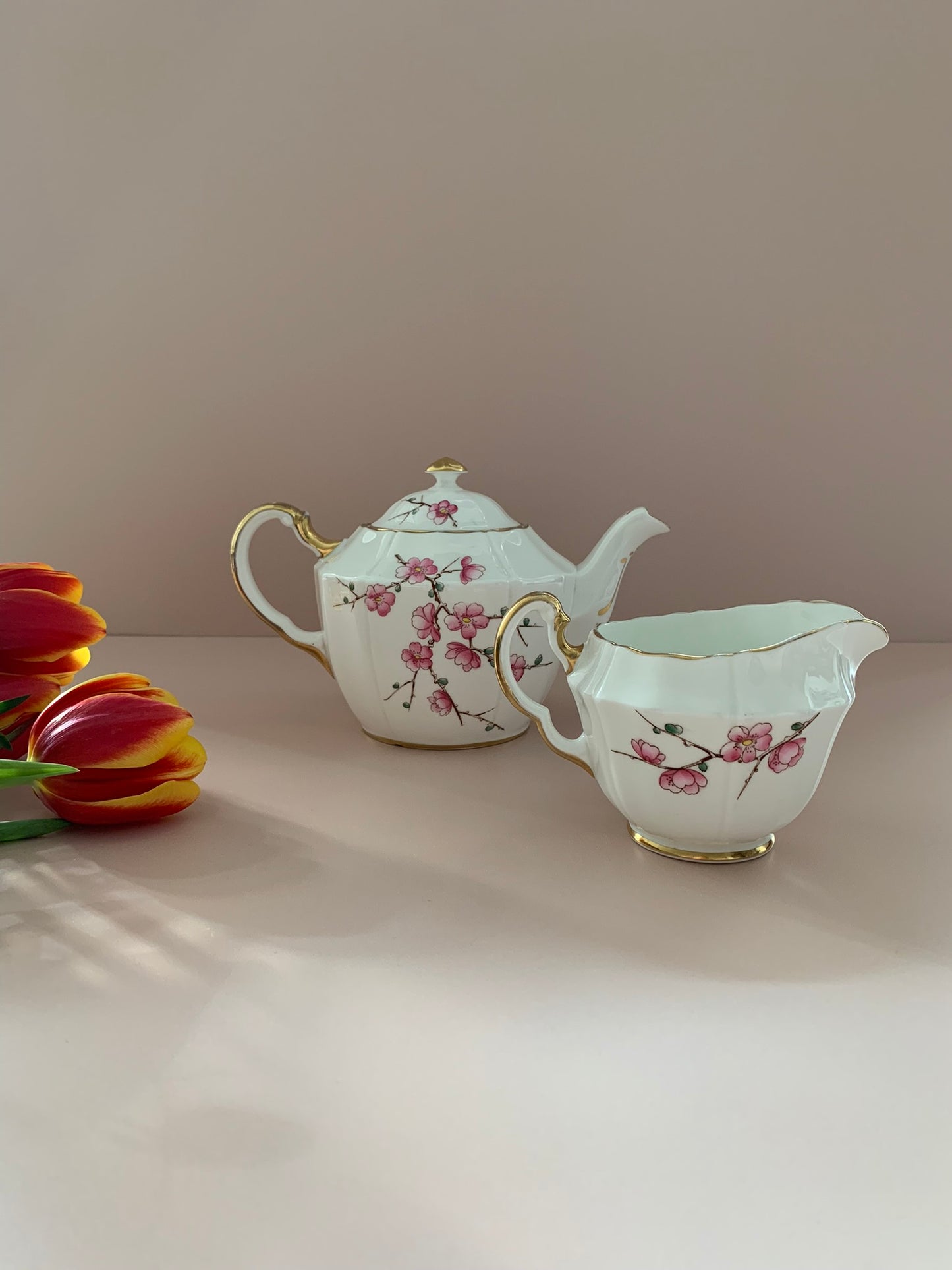 Rare Vintage Tea Pot & Milk Jug by Adderley