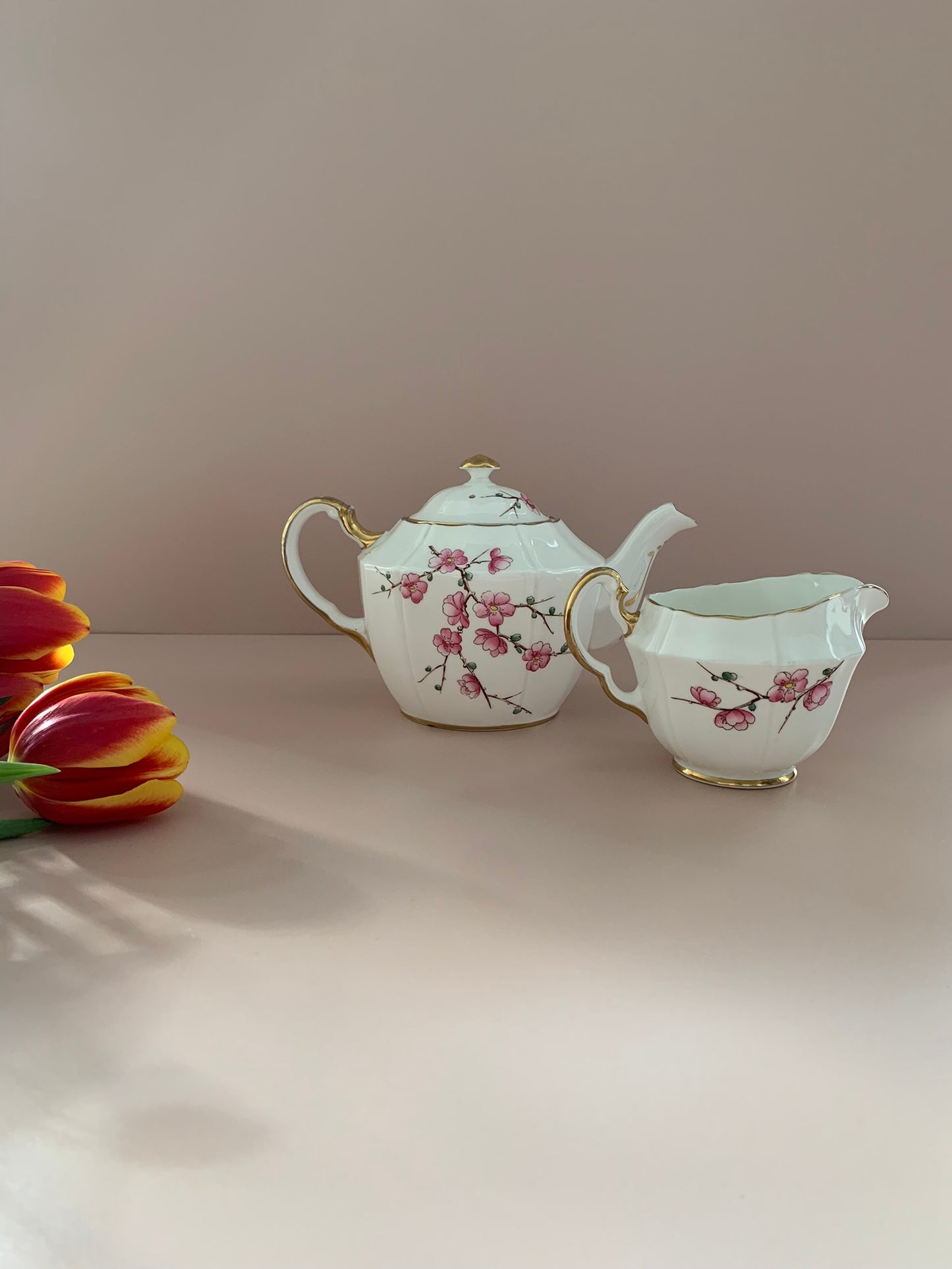 Rare Vintage Tea Pot & Milk Jug by Adderley