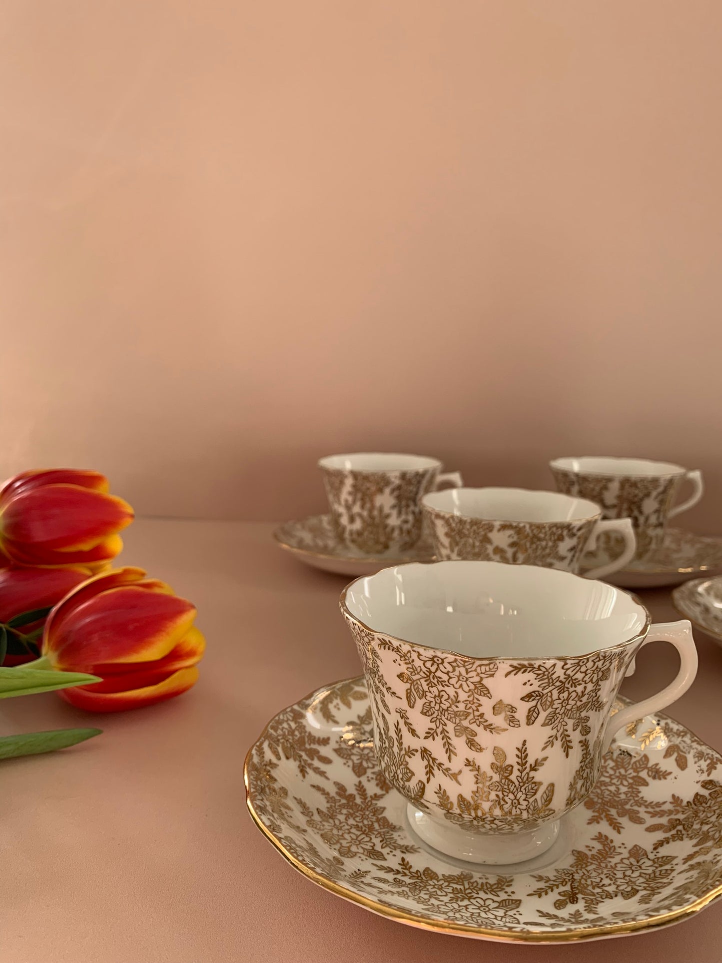 Vintage Royal Vale Bone China Tea Cup & Saucer