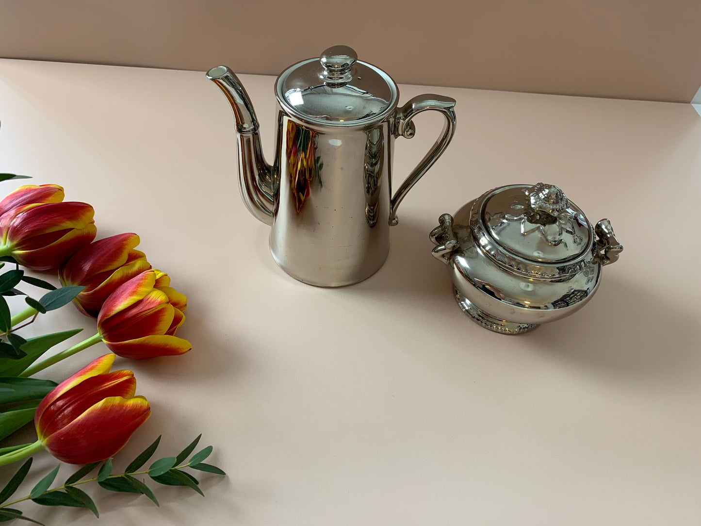 Vintage Tea Pot & Sugar Bowl by Royal Worcester