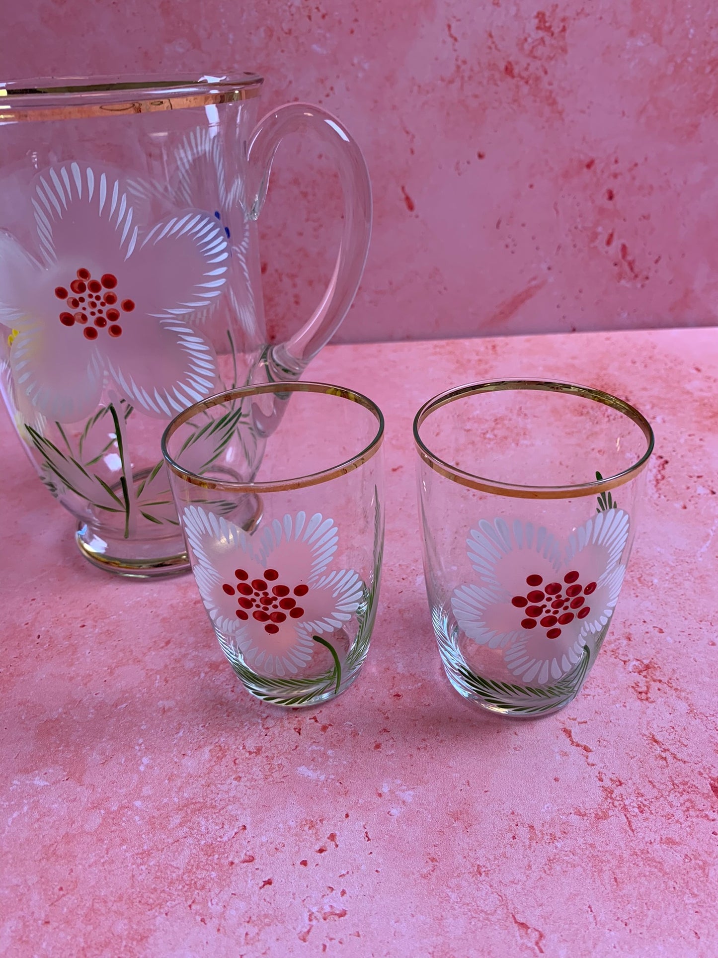 Vintage Jug With Two Glasses