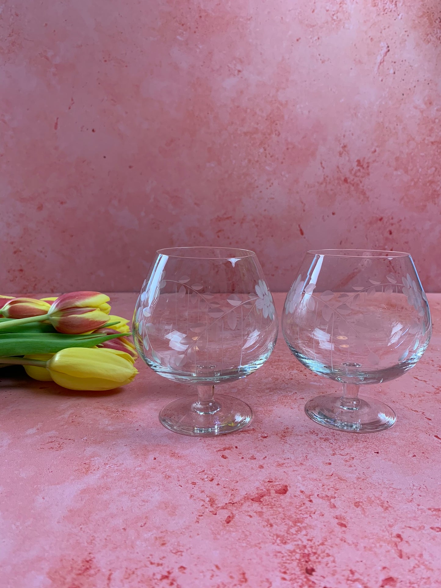 Two Vintage Brandy Snifter