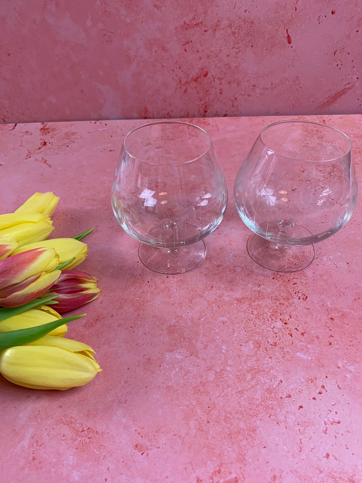 Two Vintage Brandy Snifter