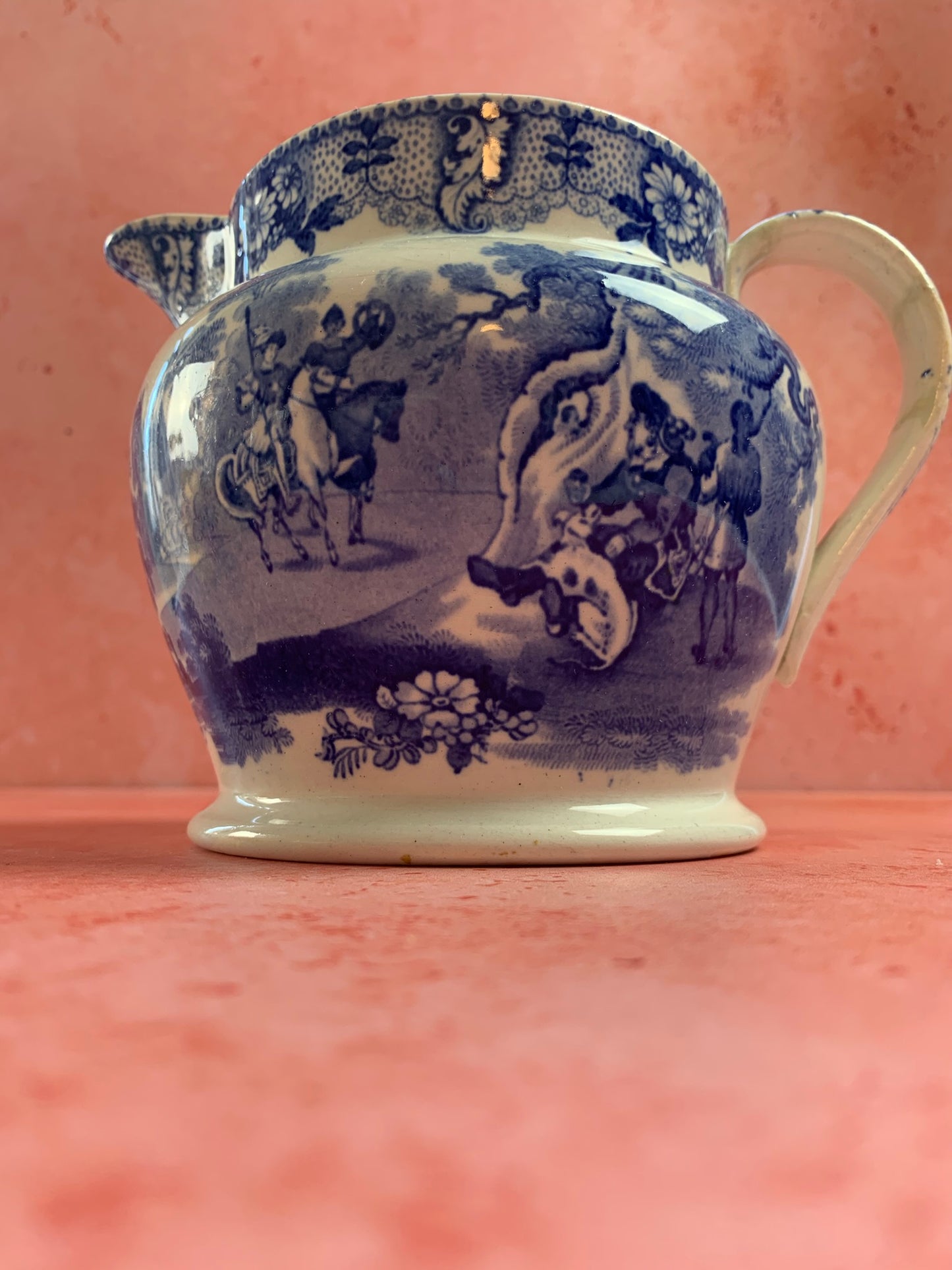 19th century Jug With Knights Scene