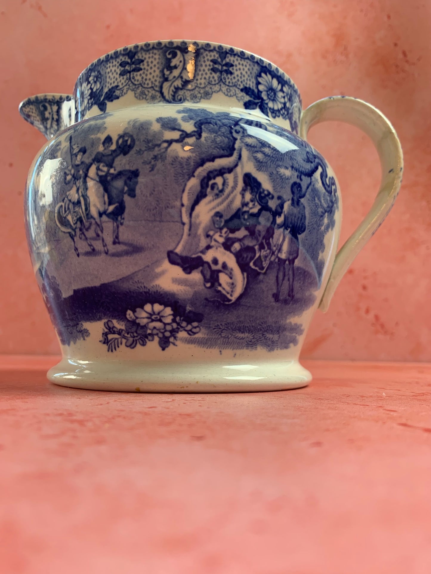 19th century Jug With Knights Scene