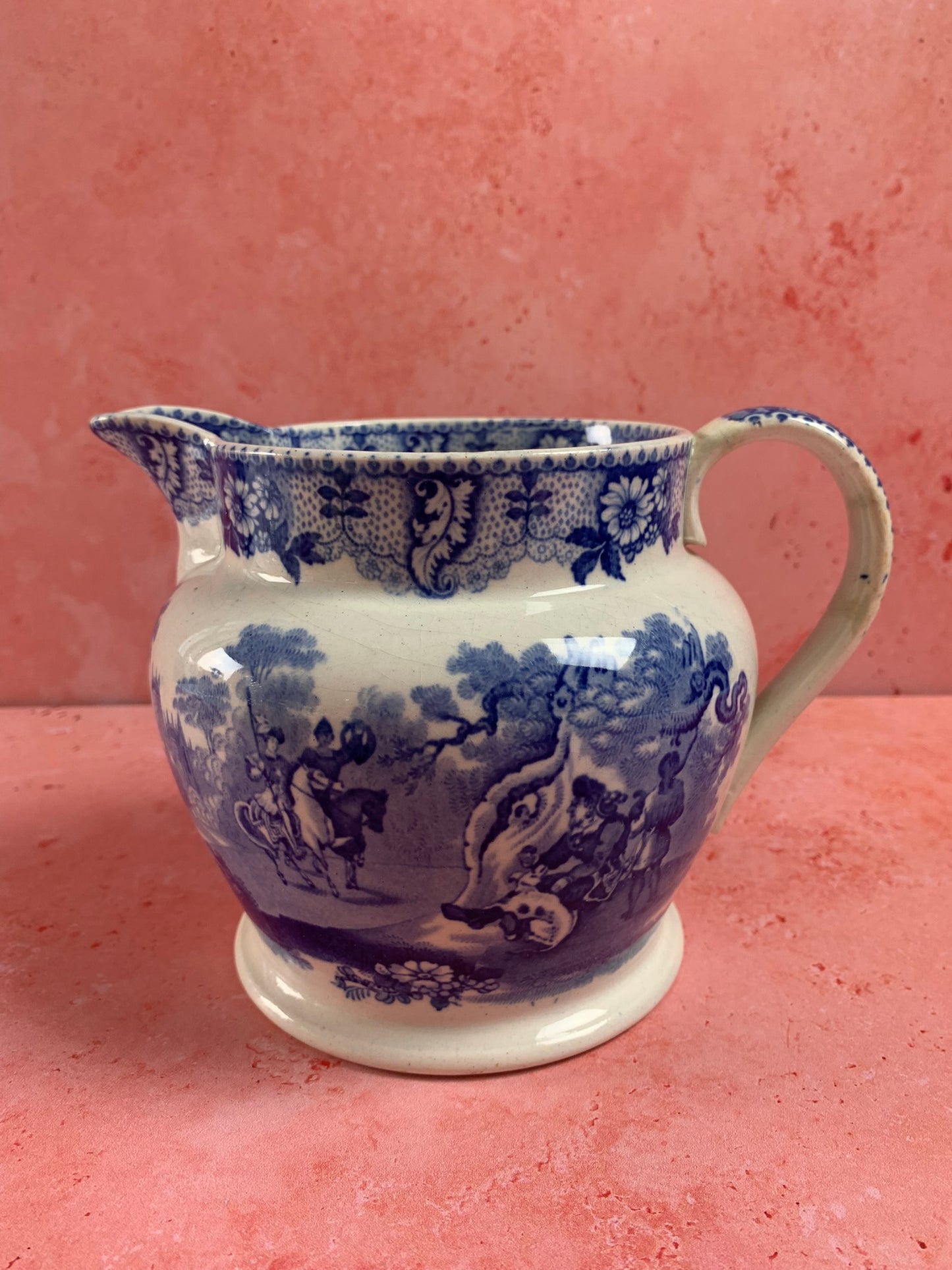 19th century Jug With Knights Scene